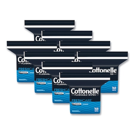 Cottonelle Fresh Care Flushable Cleansing Cloths, White, 5x7 1/4, 168/Pack, PK8 10358CT